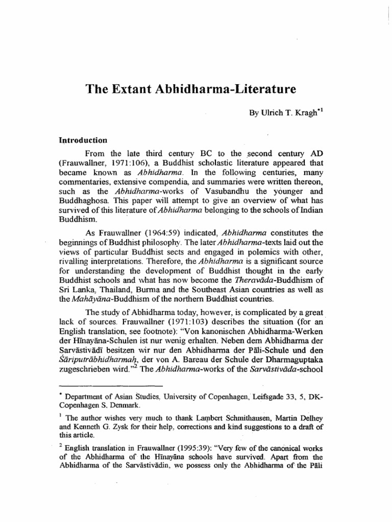 Kragh 2002a The Extant Abhidharma Literature pdf Mahayana