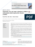 Magnesium, Zinc and Copper Estimation in Children With Attention Deficit Hyperactivity Disorder (ADHD)