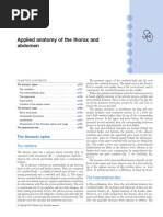 Applied Anatomy of The Thorax and Abdomen