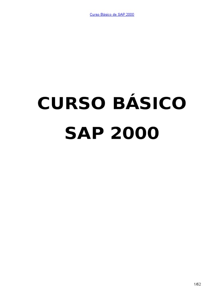 Curso Básico de SAP 2000 | PDF | Janela (informática) | Estresse (Mecânica)