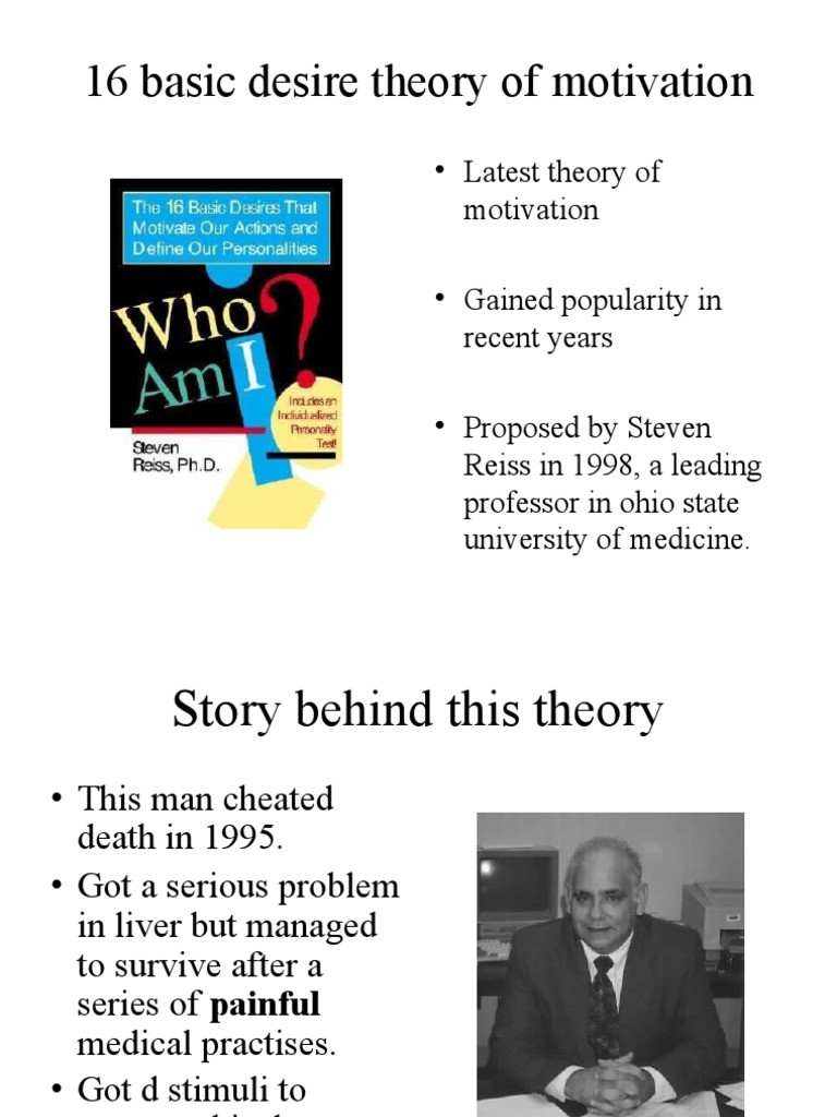 Reiss's 16 Basic Desires Theory | PDF | Motivational | Motivation