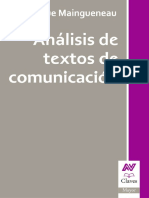 Maingueneau D. (2009). Análisis de textos de comunicación. Capítulo 8 Ethos