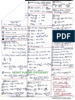Formulae Sheet Part 1@mohit Chouksey PDF