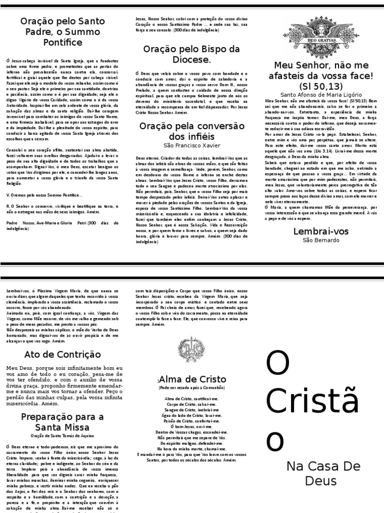 Folder Missa Santo Oração