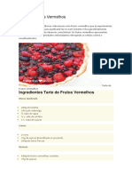 Tarte de Frutos Vermelhos