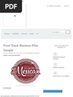 Food Truck Business Plan Sample Legal Templates