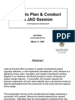 How To Plan & Conduct A JAD Session How To Plan & Conduct A JAD Session