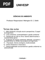 Ciências Do Ambiente - Semana 01 - O ambiente