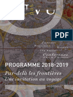 Livret Programme VU PAS VU - Saison 2018-2019