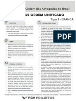 Ordem dos Advogados do Brasil XXVI Exame de Ordem Unificado Tipo 1 - BRANCA Informações Gerais e Questões Objetivas