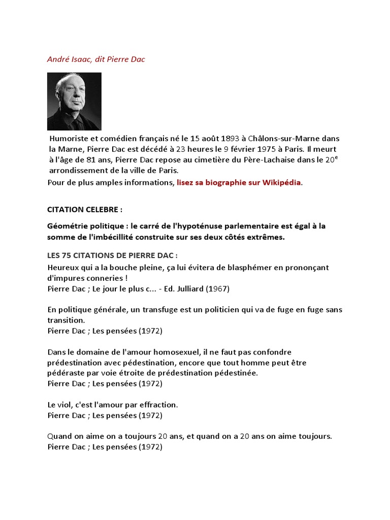 Andre Isaac Dit Pierre Dac