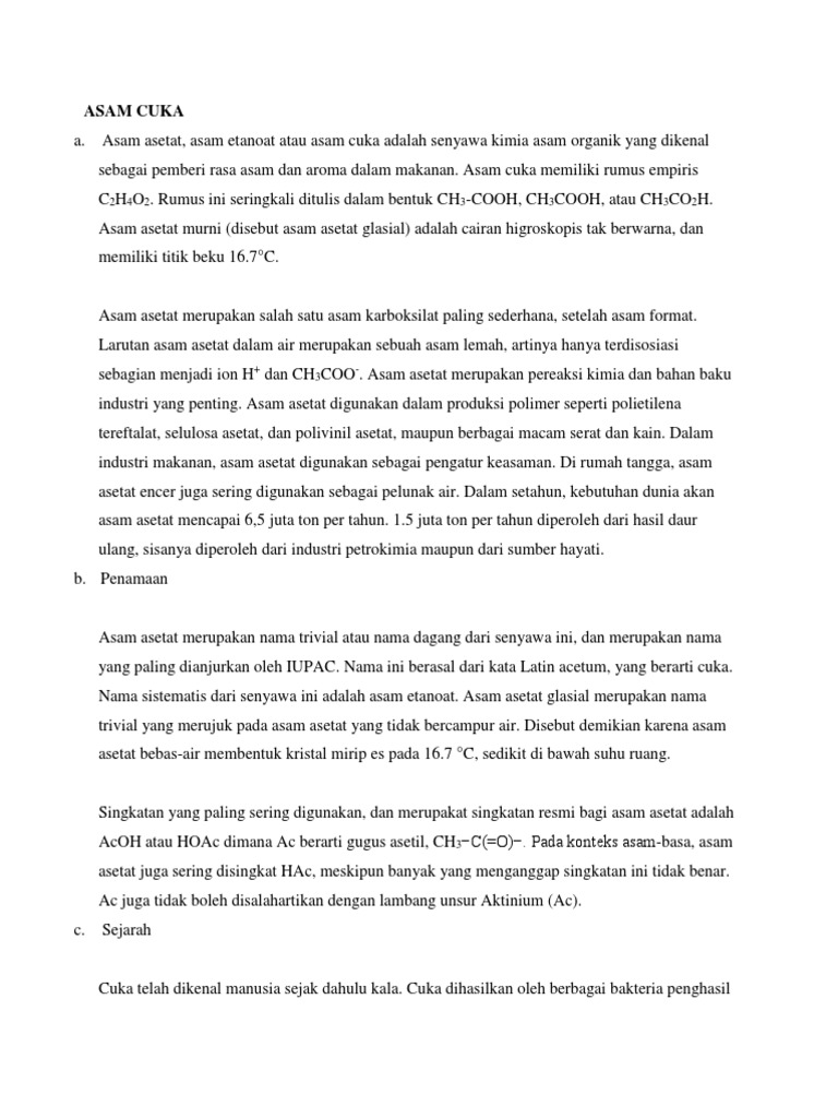 Asam Cuka Pdf