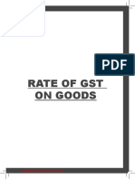 WGF - GST Rates For Goods Under GST 20170703
