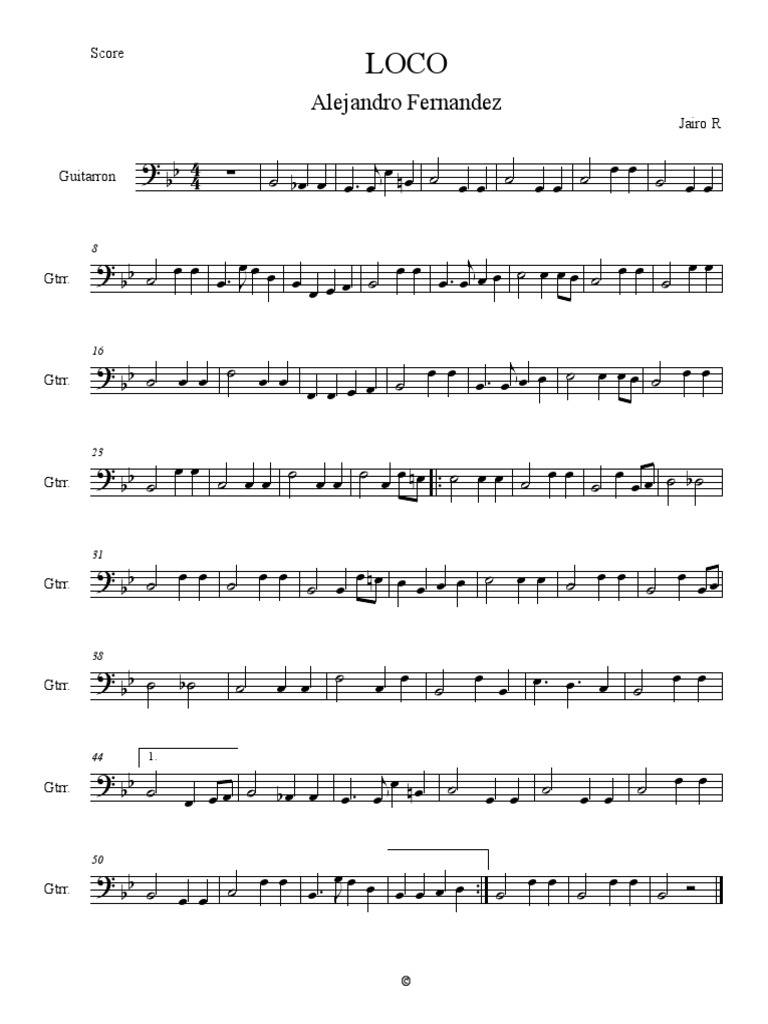 Loco - Alejandro Fernandez | PDF