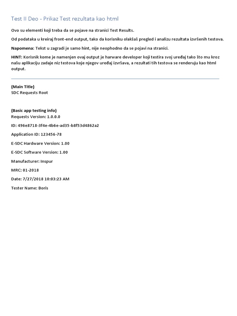 Test Results HTML Output | PDF