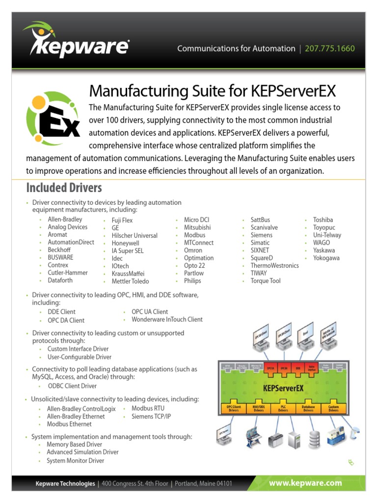 KEPServerEX Manufacturing Suite Overview | PDF | Windows Xp | Microsoft ...