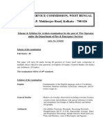 Scheme&syl Written Exam Fire Operator PDF