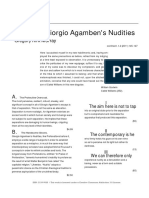 Covering Giorgio Agambens Nudities PDF