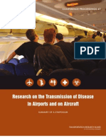 Research on the Transmission of Disease in Airports and on Aircraft