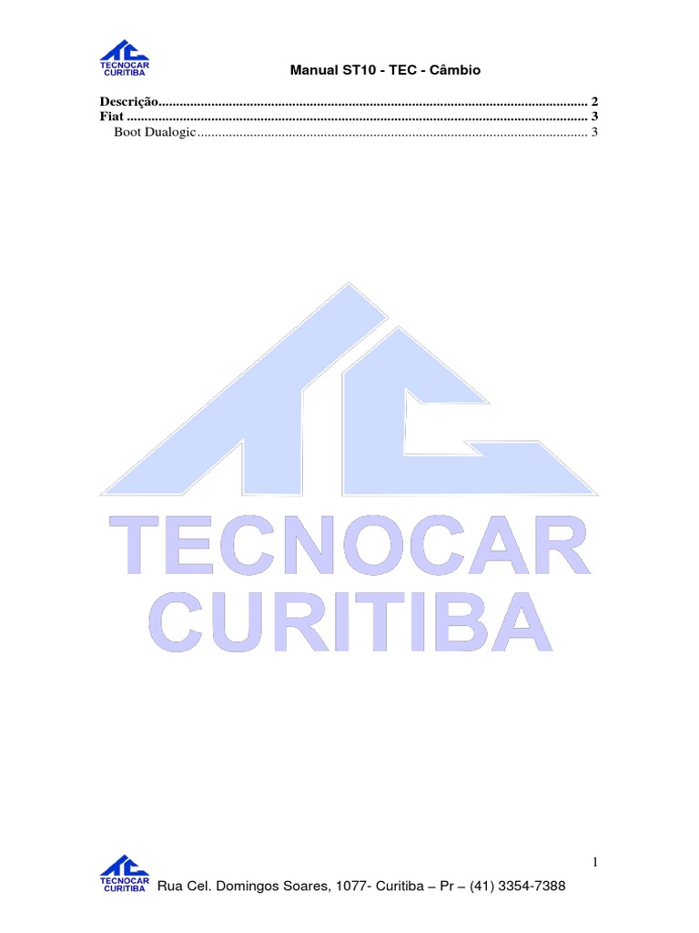 Manual ST10 TEC Cambio PDF | PDF