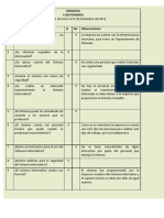 Cuestinario para Auditoria Informatica