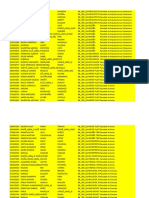 Listado de estudiantes de 3er año de Arquitectura, Artes, Ciencias