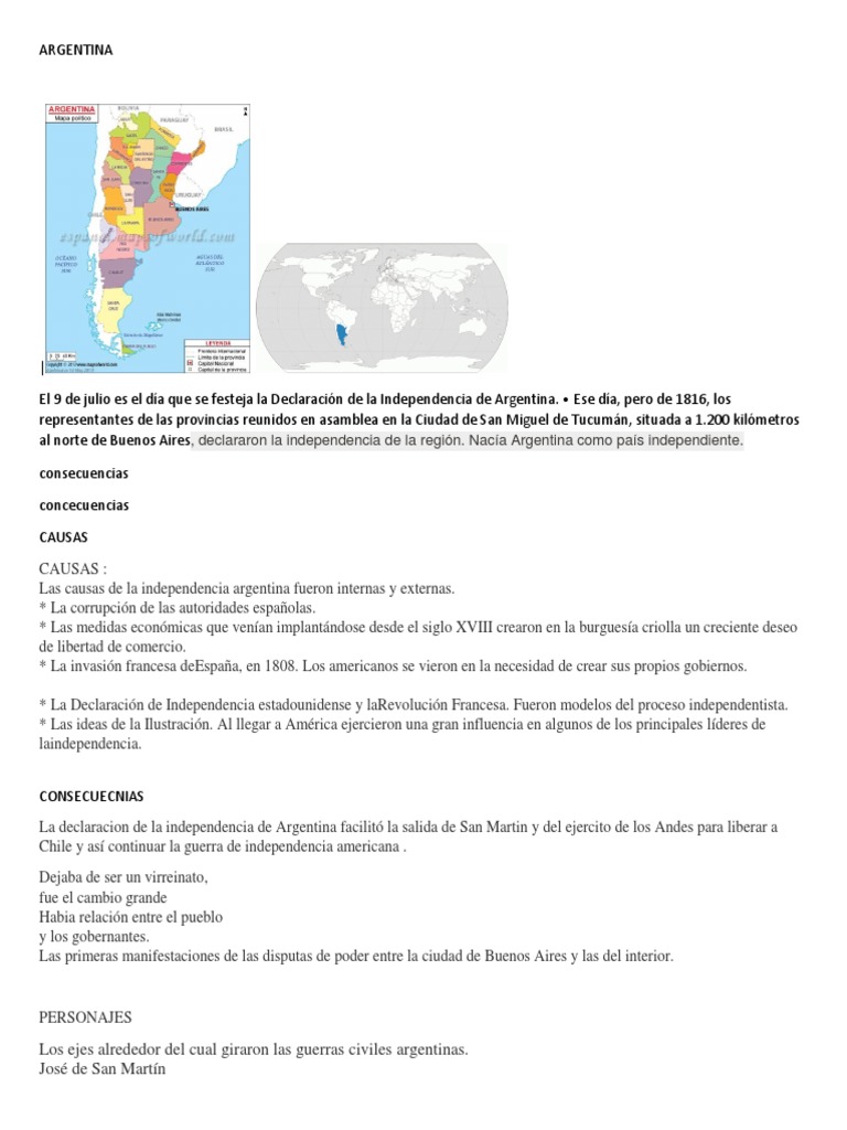 Independencia de Argentina | PDF