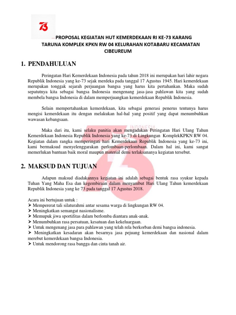 Proposal Hari Kemerdekaan