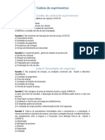 Exercício - Cadeia de Suprimentos