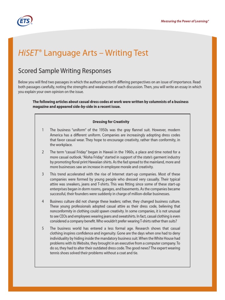 Free HiSET Writing Practice Test (updated 2023)