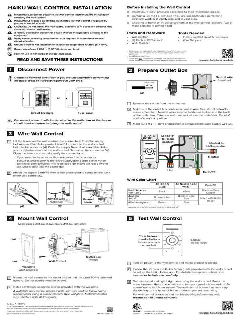 HaikuWallControlInstallationGuide.pdf Equipment Electricity