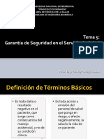 TEMA 5. Garantia de Seguridad en El Servicio de Salud.