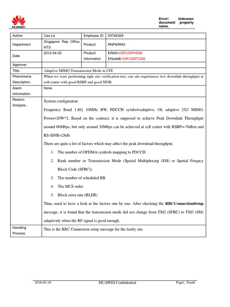 Adaptive MIMO in LTE | PDF | Mimo | Electronic Engineering