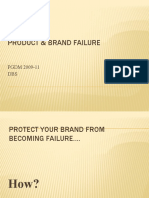 Product & Brand Failure: PGDM 2009-11 DBS