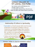 The 5 Human Values in Relevant Local Culture