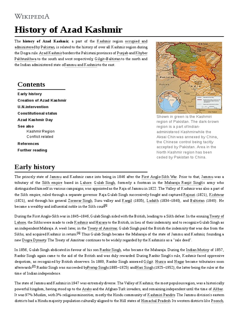 History of Azad Kashmir | PDF | Kashmir | South Asia