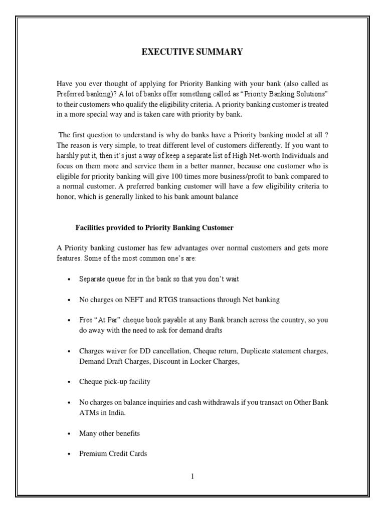 Priority Banking Final PDF Banks Transaction Account