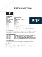 Curriculum Vitae: Personal Details