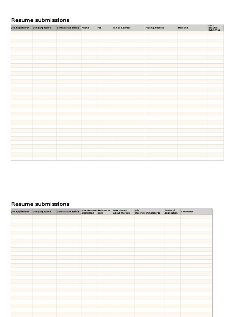 Resume Submissions | PDF