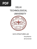 Delhi Technological University: Data Structures Lab