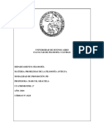 Problemas de Filosofia Antigua 2018 2º Cuatrimestre PDF