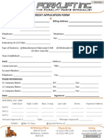 Forklift Credit Application