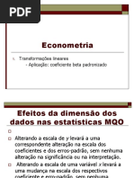 Econometria - Aula Formas Funcionais