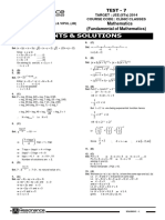 Clinic Class Test 7 M E Sol