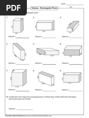 Rectangular Prism Easy 1 PDF | PDF
