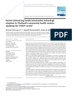 Factors Influencing Health Information Technology Adoption in Thailands Community Heath Center