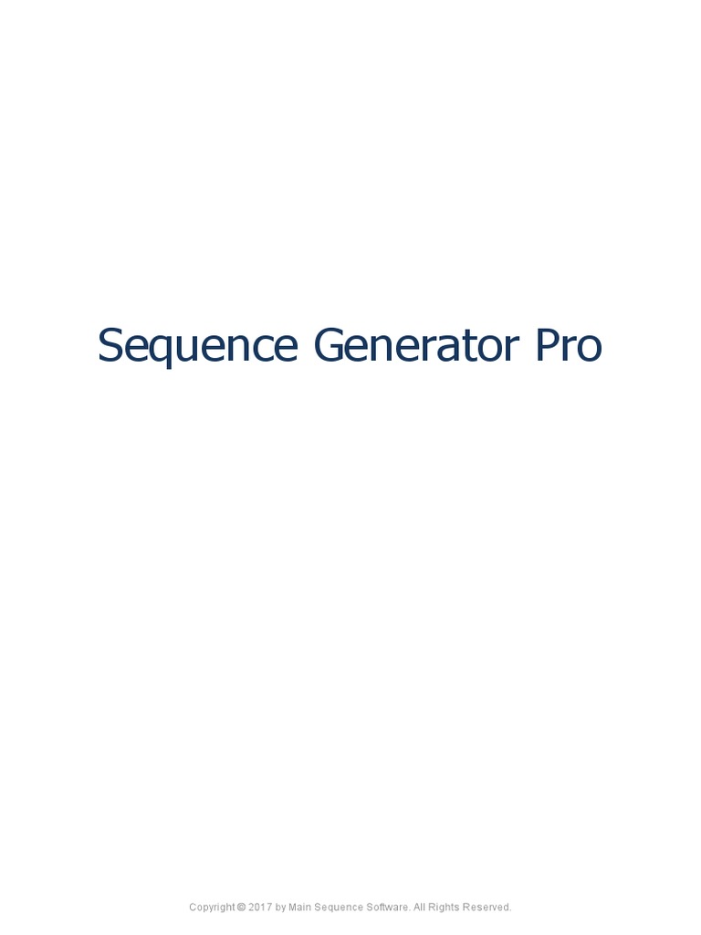 Sequence Generator Pro | PDF | Telescopic Sight | Camera
