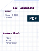 Lecture 21 - Splices, Shear Design & Reinforcement