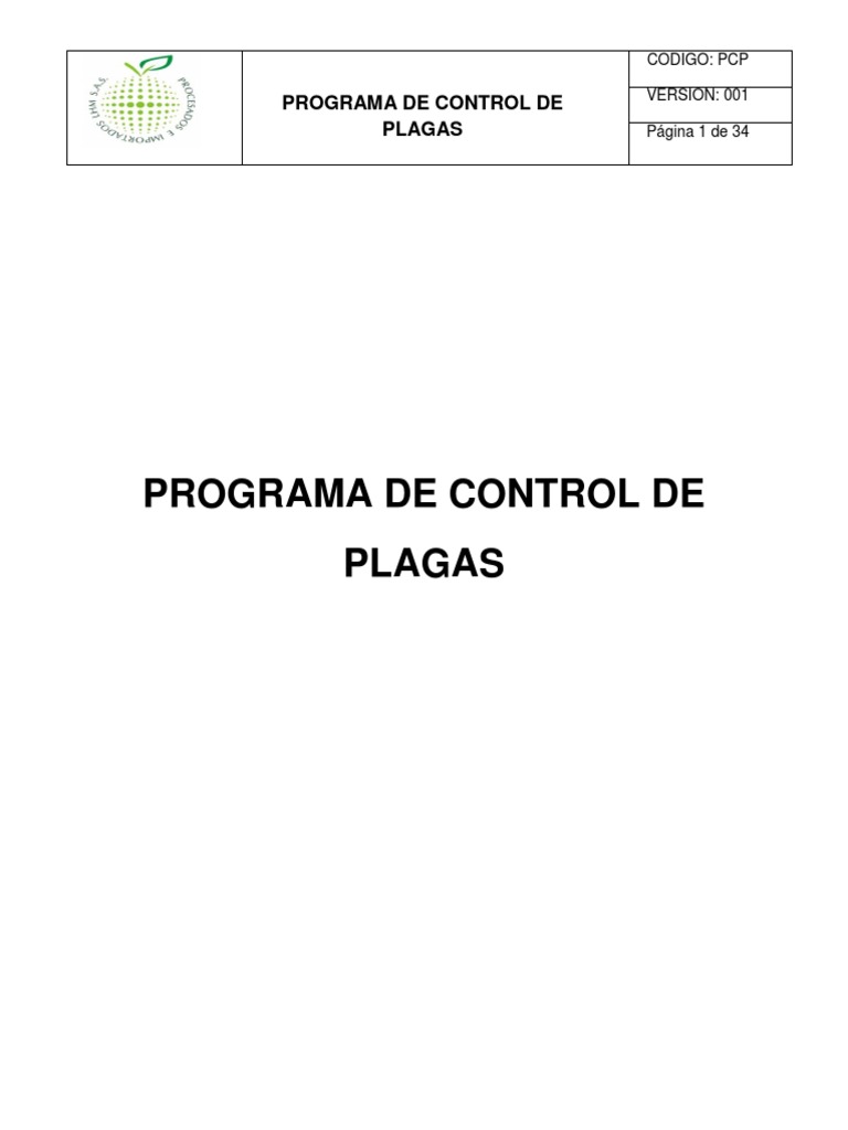 Programa PCP de Control de Plagas | PDF | Plaga (organismo) | Rata