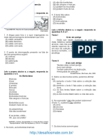 Apostila 3 Ano - 100 Questões de Compreensão